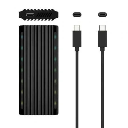 Caja Externa para Disco SSD M.2 SATA/NVMe Aisens ASM2-RGB012B/ USB 3.2/ Sin tornillos - PixelPlaza