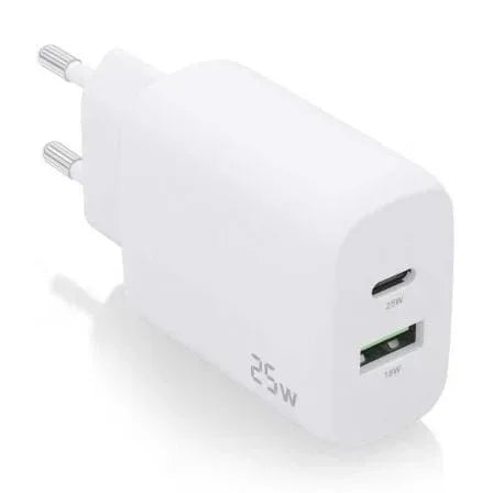 Cargador de Pared Aisens A110-0758/ 1xUSB Tipo-C/ 1xUSB/ 25W - PixelPlaza