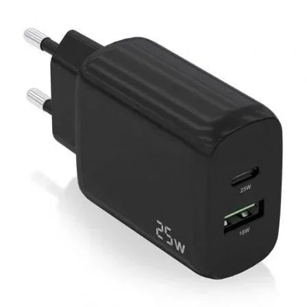Cargador de Pared Aisens A110-0759/ 1xUSB Tipo-C/ 1xUSB/ 25W - PixelPlaza