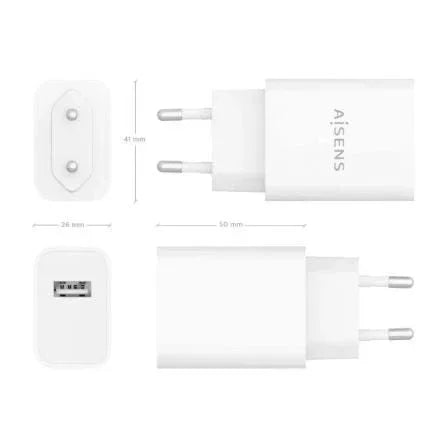 Cargador de Pared Aisens A110-0853/ 1xUSB/ 10.5W - PixelPlaza