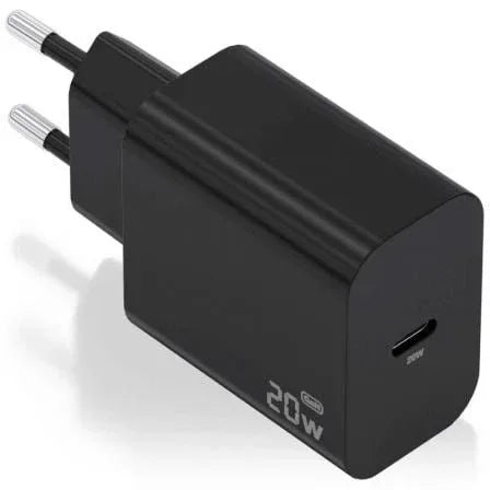 Cargador de Pared GaN Aisens A110-0939/ 1xUSB Tipo-C/ 20W/ Negro - PixelPlaza