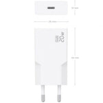 Cargador de Pared GaN Aisens A110-0997/ 1xUSB Tipo-C/ 20W/ Blanco