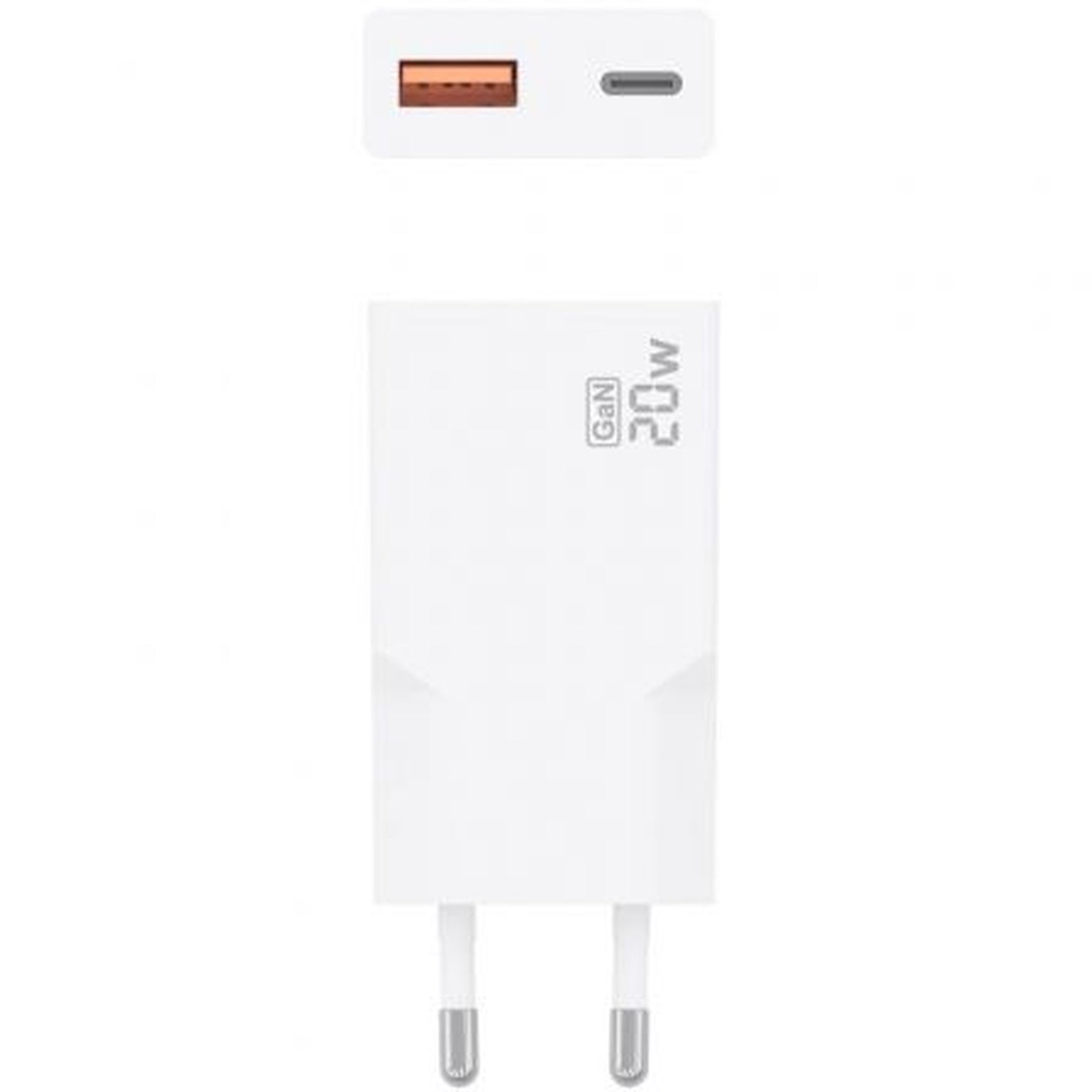 Cargador de Pared GaN Aisens A110-0998/ 1xUSB Tipo-C/ 1xUSB/ 20W/ Blanco