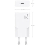 Cargador de Pared GaN Aisens A110-0999/ 1xUSB Tipo-C/ 25W/ Blanco