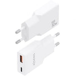 Cargador de Pared GaN Aisens A110-1002/ 1xUSB Tipo-C/ 1xUSB/ 30W/ Blanco