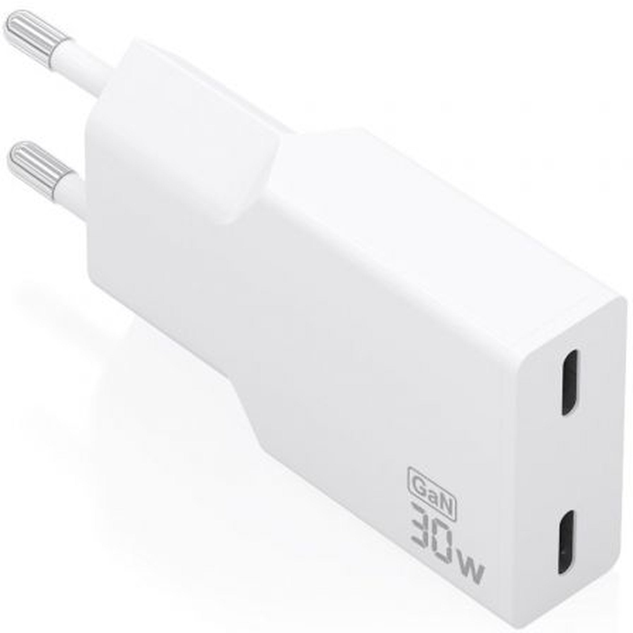 Cargador de Pared GaN Aisens A110-1003/ 2xUSB Tipo-C/ 30W/ Blanco