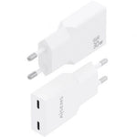 Cargador de Pared GaN Aisens A110-1003/ 2xUSB Tipo-C/ 30W/ Blanco