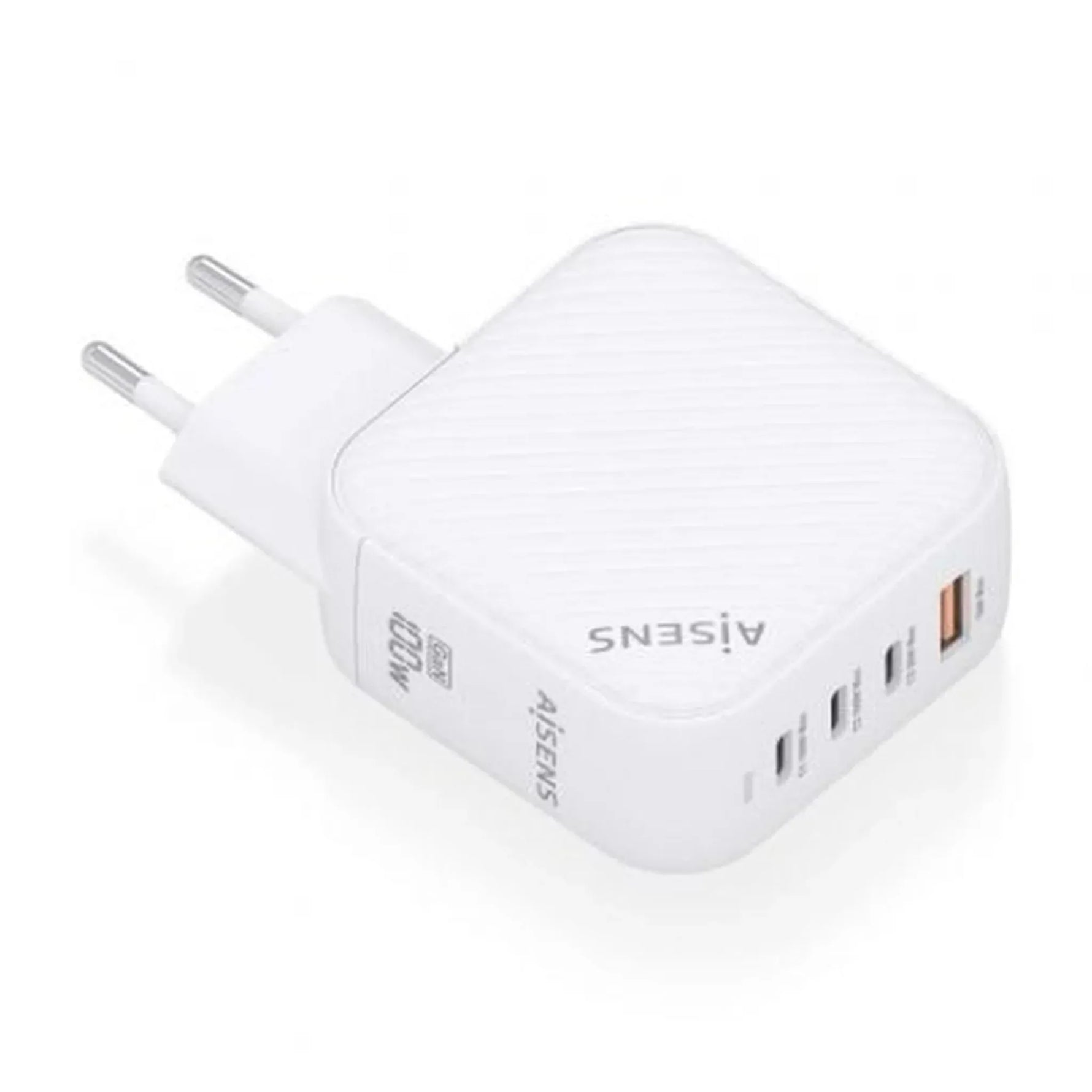 Cargador de Pared GaN Aisens ASCH-100W4P028-W/ 3xUSB Tipo-C/ 1x USB/ 100W - PixelPlaza
