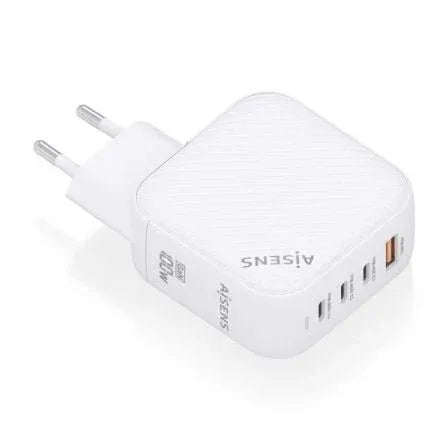 Cargador de Pared GaN Aisens ASCH-100W4P028-W/ 3xUSB Tipo-C/ 1x USB/ 100W - PixelPlaza