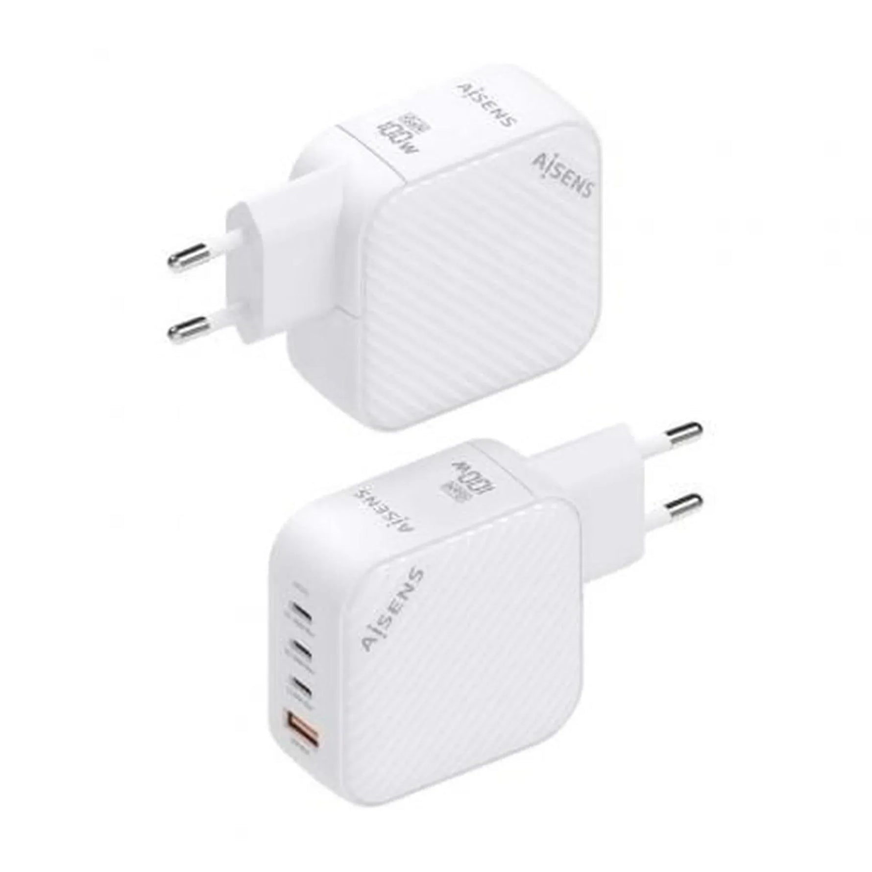 Cargador de Pared GaN Aisens ASCH-100W4P028-W/ 3xUSB Tipo-C/ 1x USB/ 100W - PixelPlaza