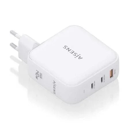 Cargador de Pared GaN Aisens ASCH-140W3P030-W/ 2xUSB Tipo-C/ 1xUSB/ 140W - PixelPlaza
