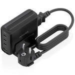 Cargador Sobremesa GaN Aisens ASCH-140W4P056-BK/ 3xUSB Tipo-C/ 1xUSB/ 140W - PixelPlaza