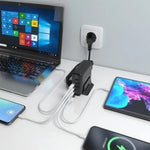 Cargador Sobremesa GaN Aisens ASCH-140W4P056-BK/ 3xUSB Tipo-C/ 1xUSB/ 140W - PixelPlaza
