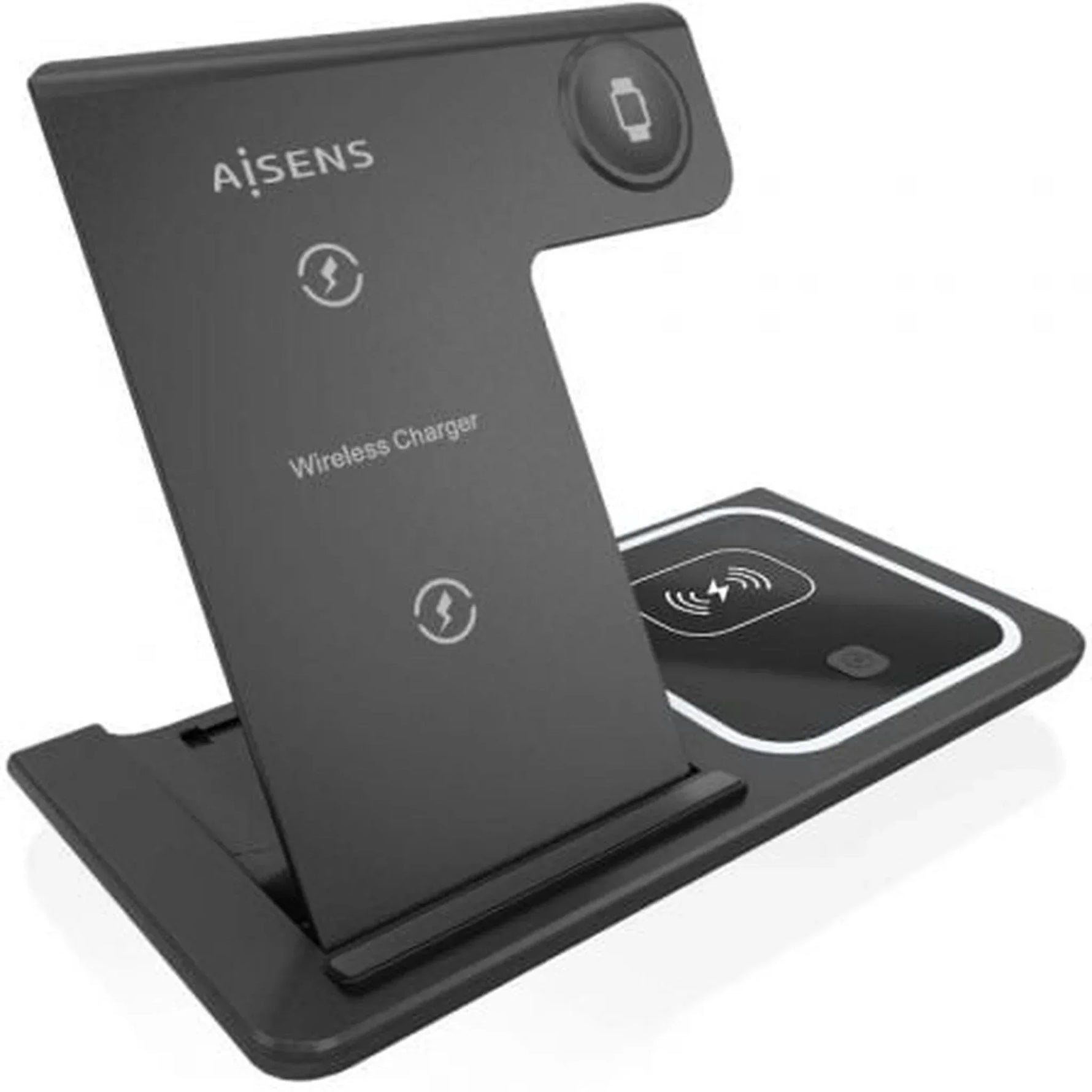Base de carga Inalámbrica Aisens ASCH-15W3WC043-BK/ 15W - PixelPlaza