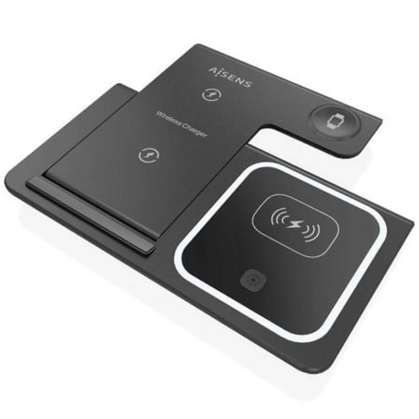 Base de carga Inalámbrica Aisens ASCH-15W3WC043-BK/ 15W - PixelPlaza