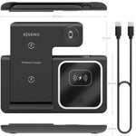 Base de carga Inalámbrica Aisens ASCH-15W3WC043-BK/ 15W - PixelPlaza