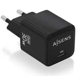 Cargador de Pared GaN Aisens ASCH-30W1P036-BK/ 1xUSB Tipo-C/ 30W - PixelPlaza