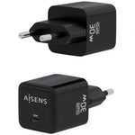 Cargador de Pared GaN Aisens ASCH-30W1P036-BK/ 1xUSB Tipo-C/ 30W - PixelPlaza
