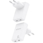 Cargador de Pared GaN Aisens ASCH-30W2P075-W/ 2xUSB Tipo-C/ 30W/ Blanco - PixelPlaza