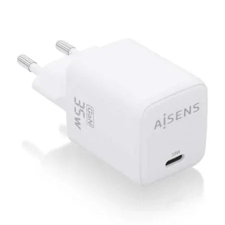 Cargador de Pared GaN Aisens ASCH-35W1P016-W/ 1xUSB Tipo-C/ 35W - PixelPlaza