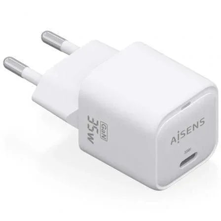 Cargador de Pared GaN Aisens ASCH-35W1P022-W/ 1xUSB Tipo-C/ 35W - PixelPlaza