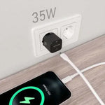 Cargador de Pared GaN Aisens ASCH-35W1P023-BK/ 1xUSB Tipo-C/ 35W - PixelPlaza