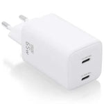 Cargador de Pared GaN Aisens ASCH-65W2P039-W/ 2xUSB Tipo-C/ 65W - PixelPlaza