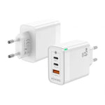 Cargador de Pared GaN Aisens ASCH-65W3P007-W/ 2xUSB Tipo-C/ 1x USB/ 65W - PixelPlaza