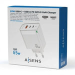 Cargador de Pared GaN Aisens ASCH-65W3P007-W/ 2xUSB Tipo-C/ 1x USB/ 65W - PixelPlaza