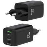 Cargador de Pared GaN Aisens ASCH-65W3P042-BK/ 2xUSB Tipo-C/ 1xUSB/ 65W - PixelPlaza