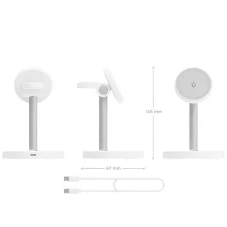 Base de carga Inalámbrica Aisens ASCH-15W3WC065-W/ 15W/ Blanco - PixelPlaza