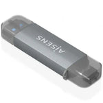 Lector de Tarjetas Externo Aisens ASCR-2AC08-GR/ USB 3.1 - PixelPlaza