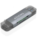 Lector de Tarjetas Externo Aisens ASCR-2AC08-GR/ USB 3.1 - PixelPlaza