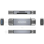 Lector de Tarjetas Externo Aisens ASCR-2AC08-GR/ USB 3.1 - PixelPlaza
