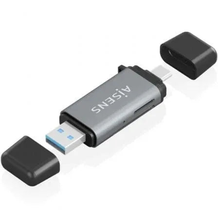Lector de Tarjetas Externo Aisens ASCR-2AC11-GR/ USB 3.1 - PixelPlaza