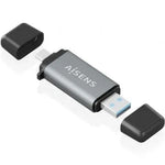 Lector de Tarjetas Externo Aisens ASCR-2AC11-GR/ USB 3.1 - PixelPlaza