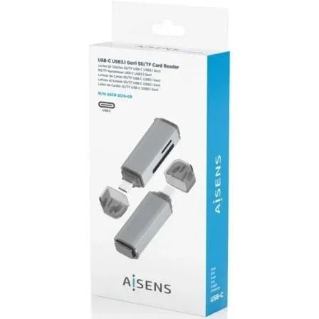 Lector de Tarjetas Externo Aisens ASCR-2A09-GR/ USB 3.1 - PixelPlaza