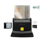 Lector de DNI y Tarjetas Aisens ASCR-SN04CSD-BK/ USB Tipo-C/ Negro - PixelPlaza