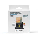 Lector de DNI y Tarjetas Aisens ASCR-SN04CSD-BK/ USB Tipo-C/ Negro - PixelPlaza