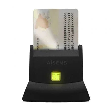Lector de DNI y Tarjetas Aisens ASCR-SN05-BK/ USB 2.0/ Negro - PixelPlaza