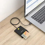 Lector de DNI y Tarjetas Aisens ASCR-SN06-BK/ USB 2.0/ Negro - PixelPlaza