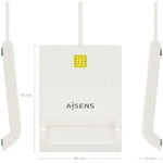 Lector de DNI y Tarjetas Aisens ASCR-SN07-W/ USB 2.0/ Blanco - PixelPlaza