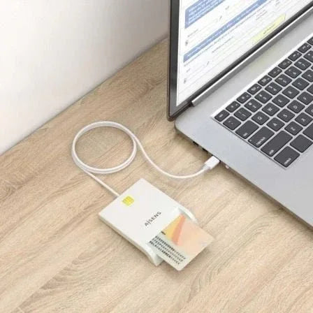 Lector de DNI y Tarjetas Aisens ASCR-SN07-W/ USB 2.0/ Blanco - PixelPlaza