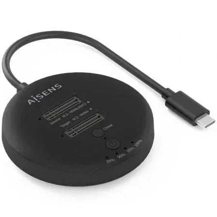 Dock USB 3.2 Gen2 Tipo-C para SSD M.2 NVMe Aisens ASDS-2M2N05-BK/ Gris - PixelPlaza