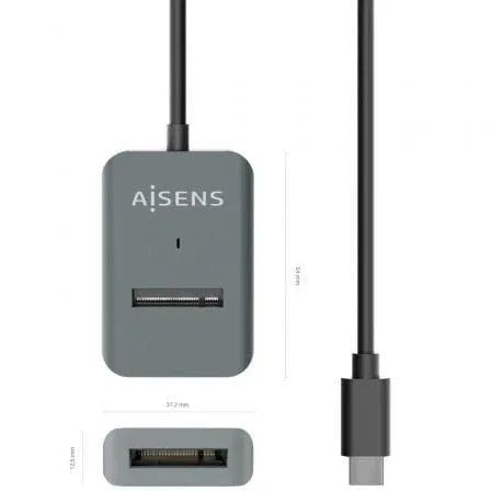 Dock USB Tipo-C para SSD M2 SATA/NVMe Aisens ASUC-M2D012-GR/ Gris - PixelPlaza