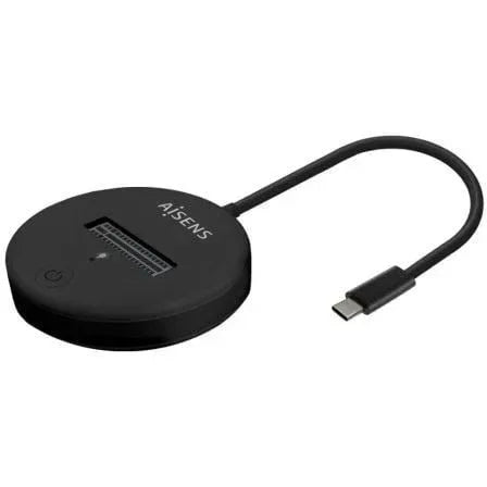Dock USB Tipo-C para SSD M2 SATA/NVMe Aisens ASUC-M2D013-BK/ Negro - PixelPlaza