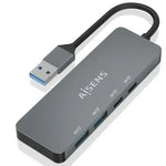 Hub USB 3.2 Aisens A106-0696/ 2xUSB/ 2xUSB Tipo-C/ Gris - PixelPlaza