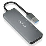 Hub USB 3.2 Aisens A106-0696/ 2xUSB/ 2xUSB Tipo-C/ Gris - PixelPlaza