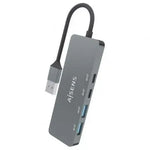 Hub USB 3.2 Aisens A106-0696/ 2xUSB/ 2xUSB Tipo-C/ Gris - PixelPlaza