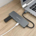 Hub USB 3.2 Aisens A106-0696/ 2xUSB/ 2xUSB Tipo-C/ Gris - PixelPlaza